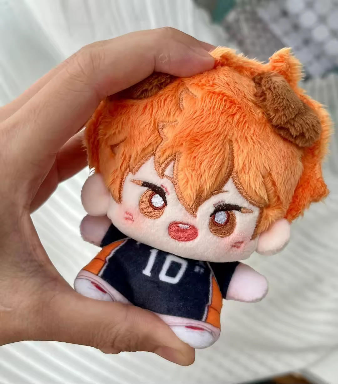 10cm Haikyuu Plush Toy Hinata Shoyo Keychain Bag Pendant Mini Volleyball Stuffed