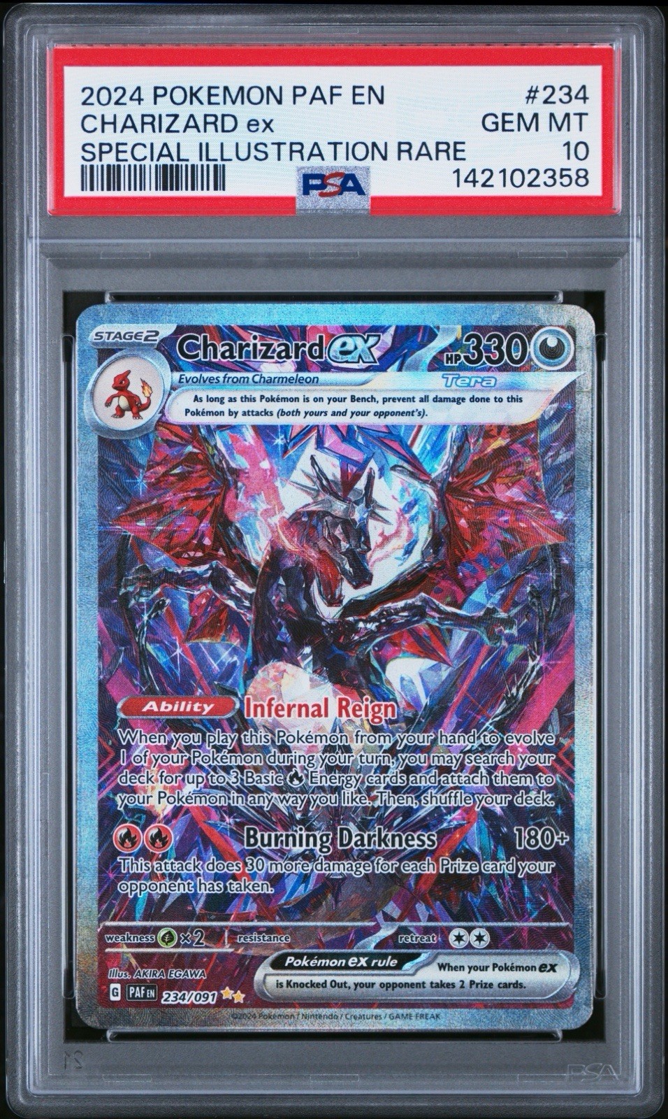 POKEMON PAF EN-PALDEAN FATES SPECIAL ILLUSTRATION RARE CHARIZARD EX PSA 10 LOT