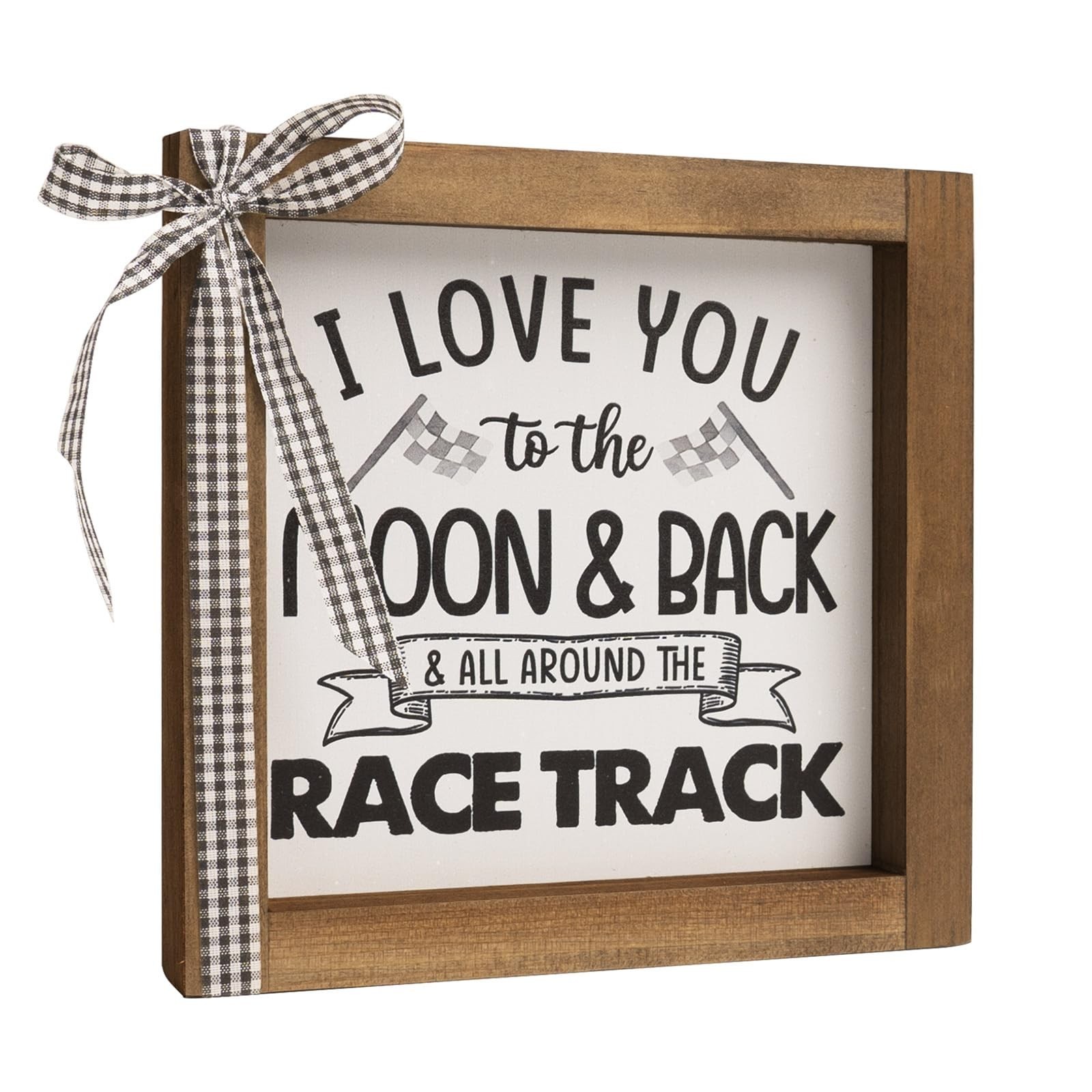6×6 Inch Car Themed Room Wall Decor, I Love You To The Moon And Back And Al