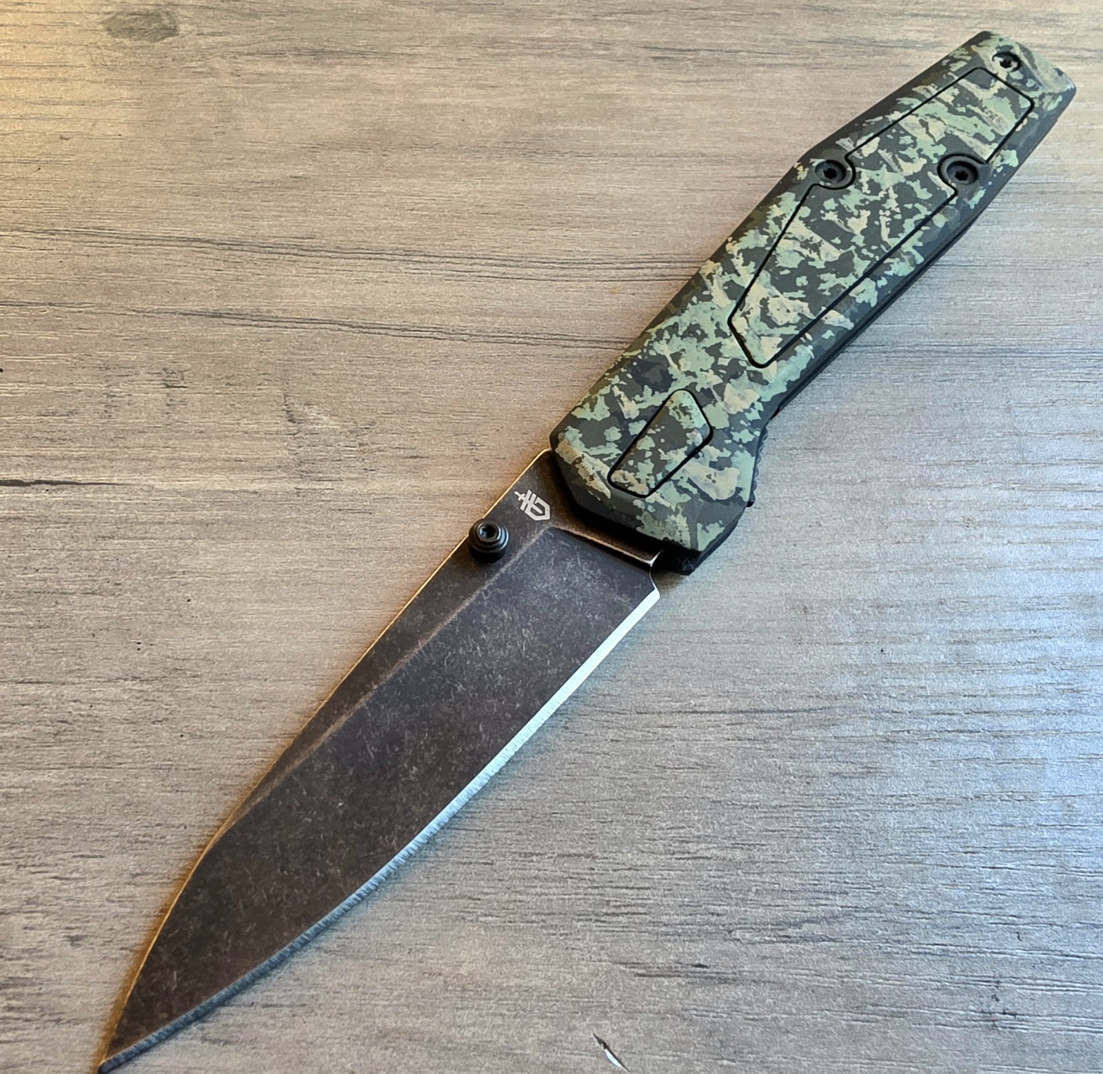 Gerber Gear Fuse OD Camo Plain Edge Folding Pocket Knife