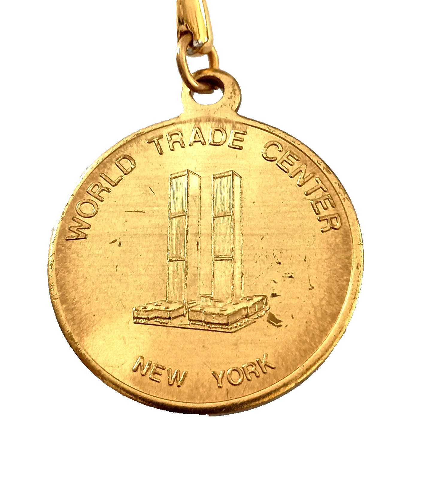 Rare 1970s Manhattan Savings Bank WTC World Trade Center Key Chain FOB New NOS