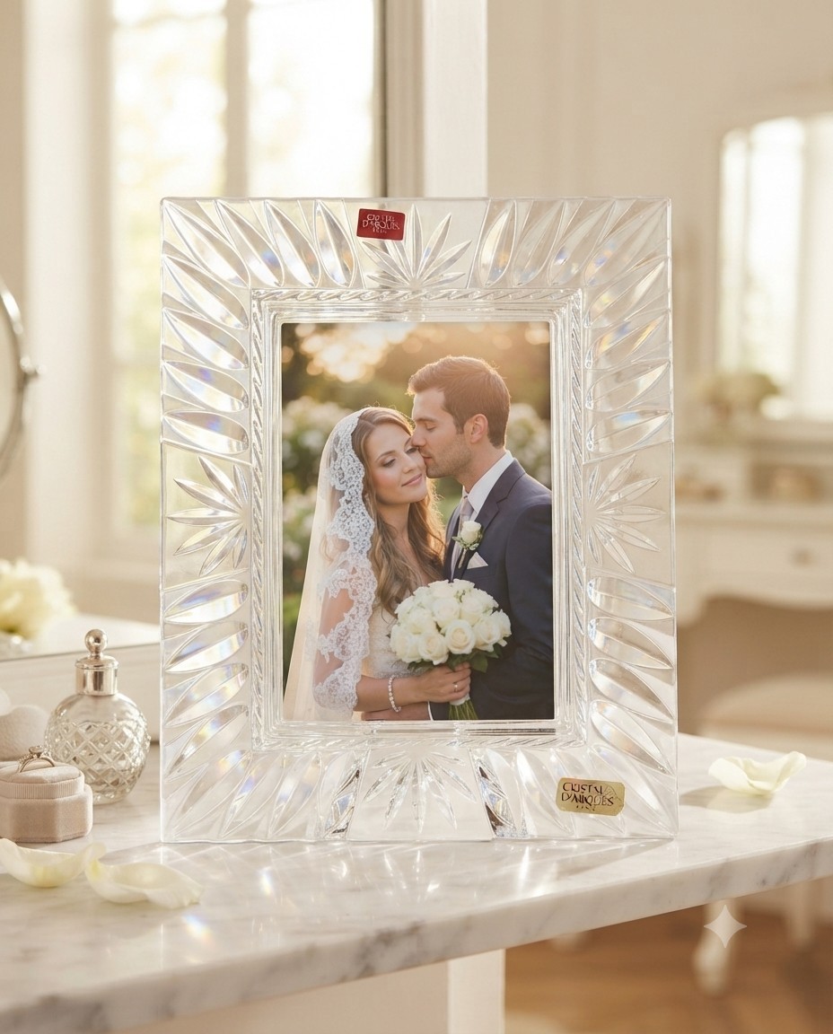Vintage Cristal d\'Arques Charme Crystal Picture Frame 5\