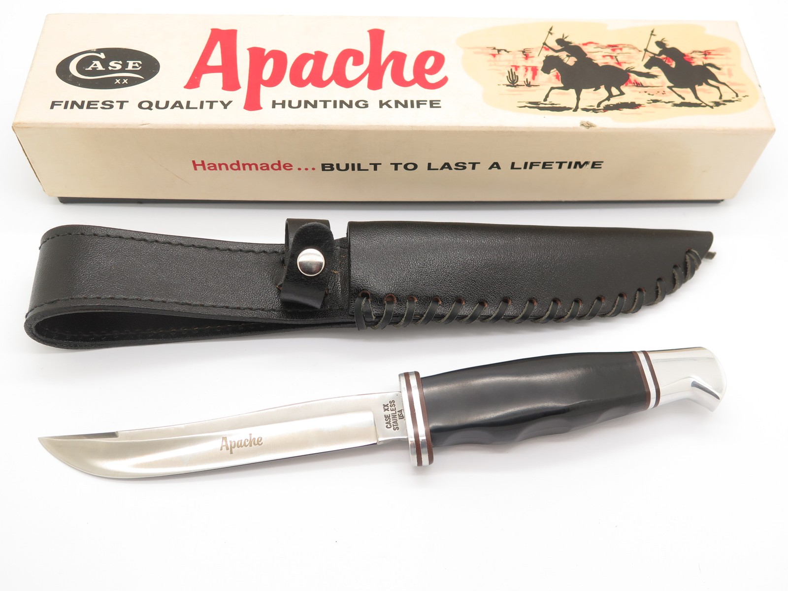 Vintage 1965-1969 Case XX USA 300 Apache Fixed Blade Hunting Knife in Box