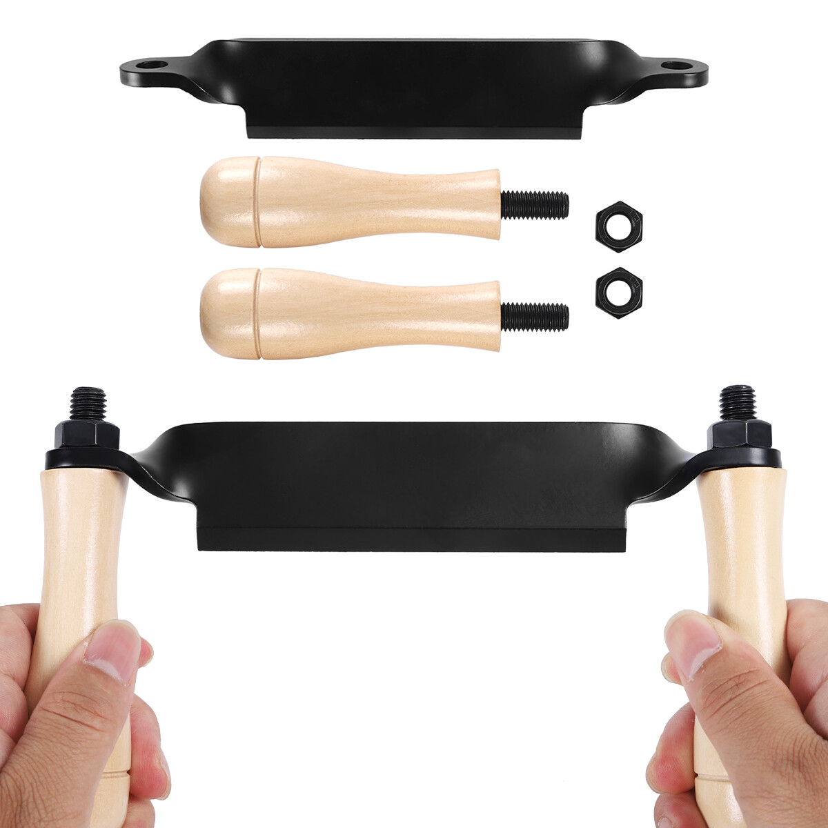 8 IN Draw Shave Knife Straight Draw Woodworking Scraper Debarking Tool Kit US