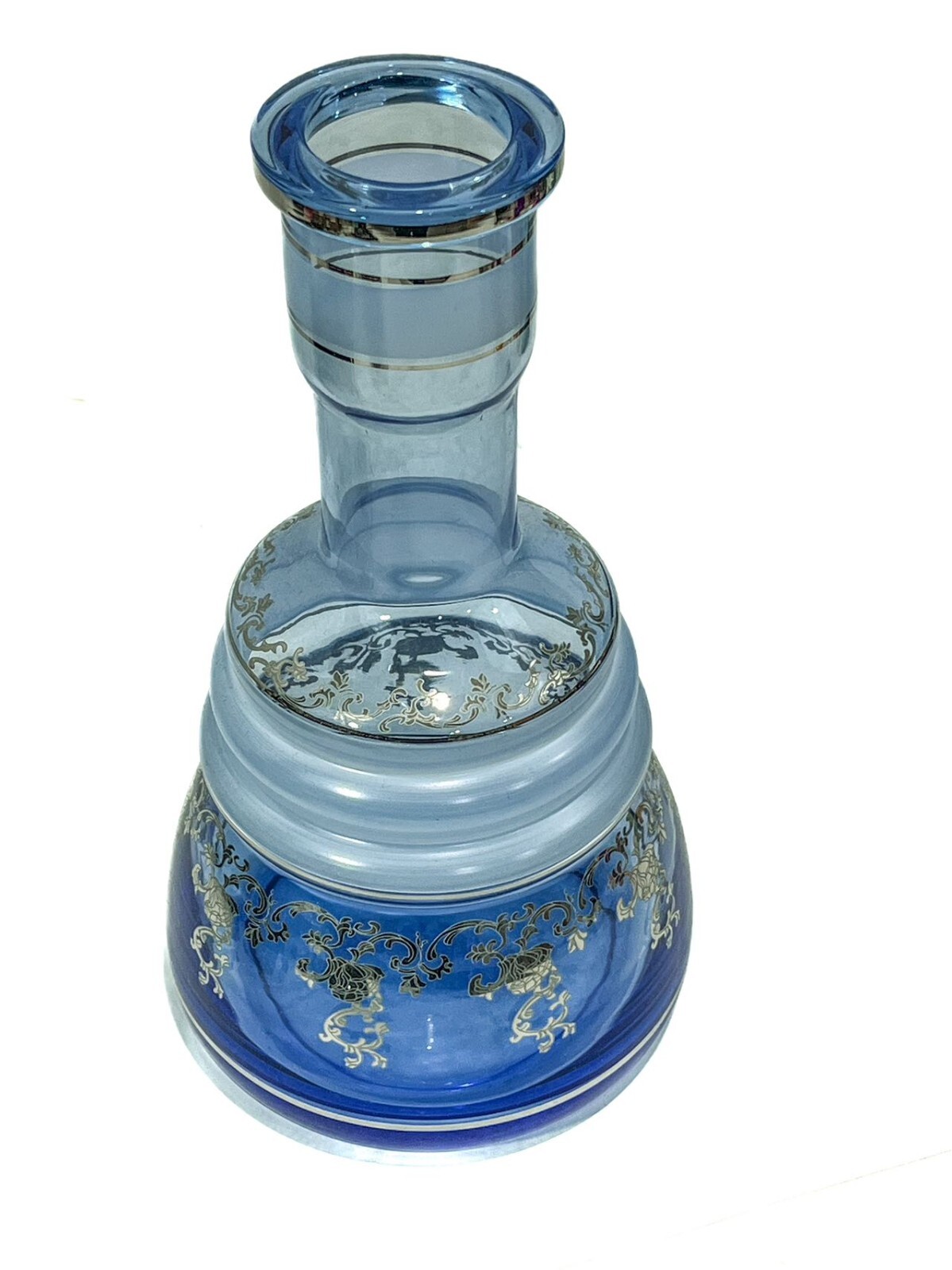 INHALE® 12\'\'H Hand Blown Crystal Glass Hookah Vase With 24k Gold Trimming INHALE® 12\'\'H Hand Blown Crystal Glass Hookah Vase With 24k Gold Trimming