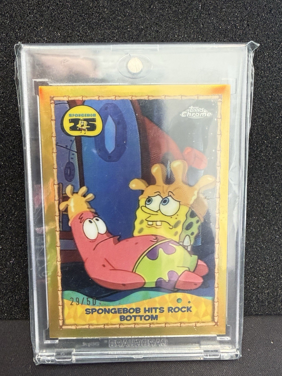 Topps 2025 Chrome SpongeBob 25th Anniversary Rock Bottom #25-9 29/50