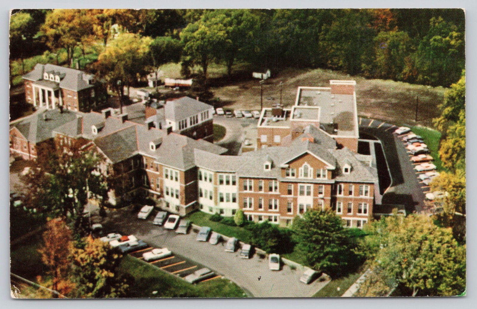 The Saratoga Hospital, Aerial View, Saratoga Springs NY New York Postcard 1950s