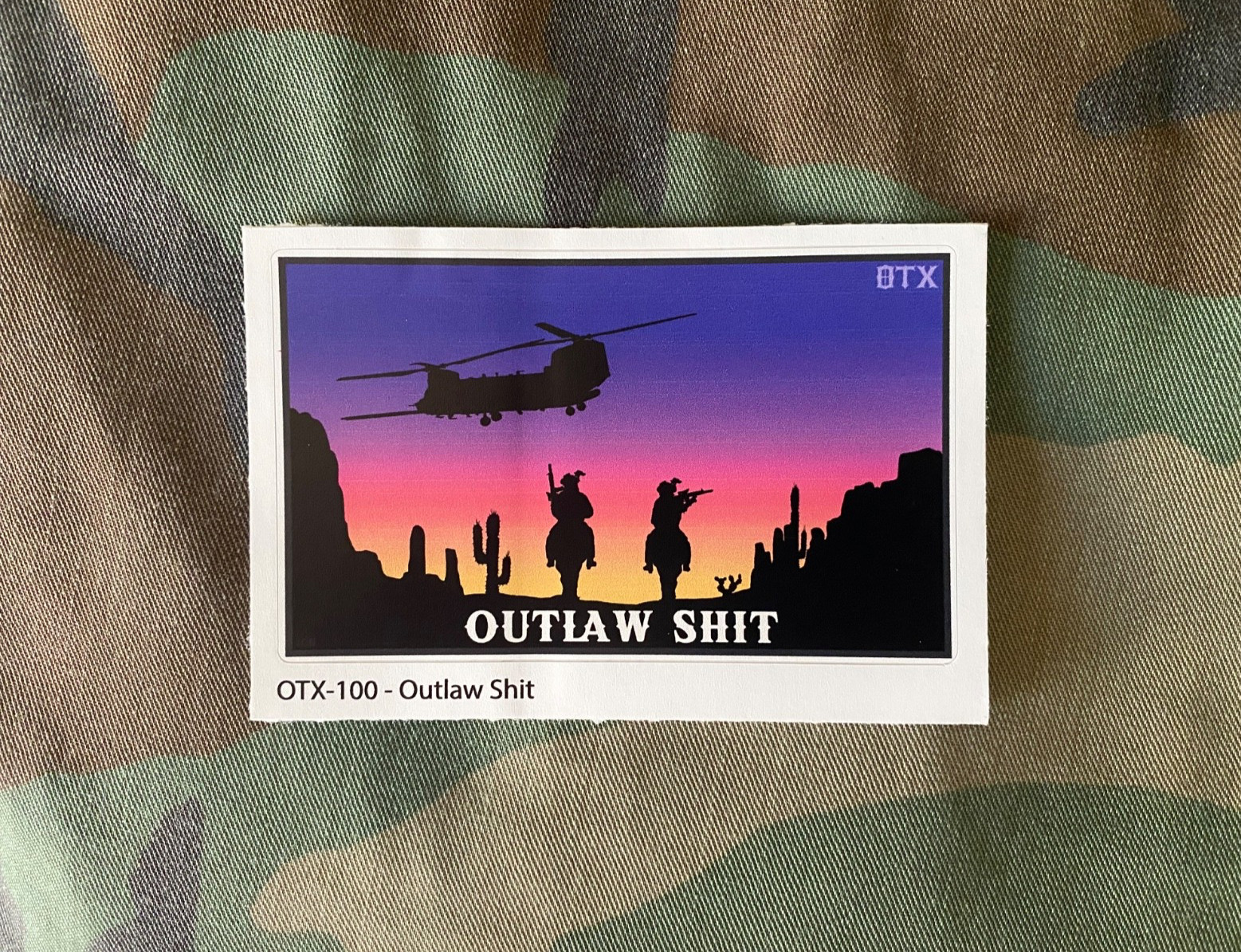 OTXNATION OTX NATION OUTLAW SH*T STICKER SLAP WESTERN COWBOYS NOT WRMFZY BCS FOG