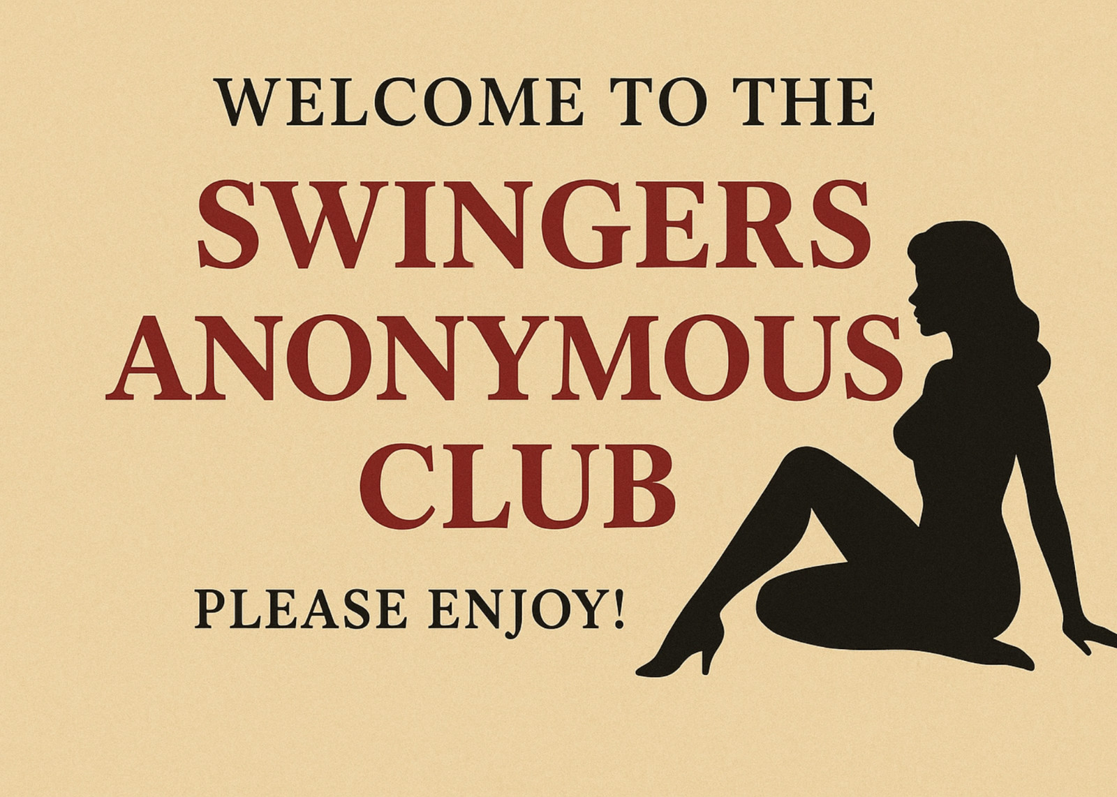 🔥 Funny Anonymous Prank Postcard – “Swingers Anonymous Club Membership Approved