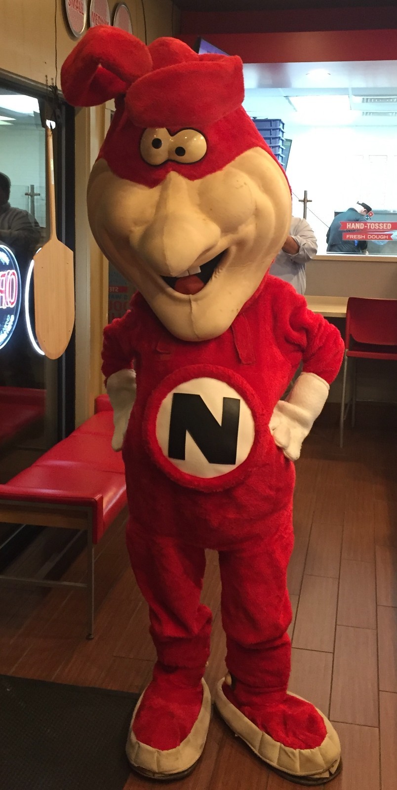 Domino's The Noid Full-Size Advertising Mascot Costume Domino's Pizza, c.  1987