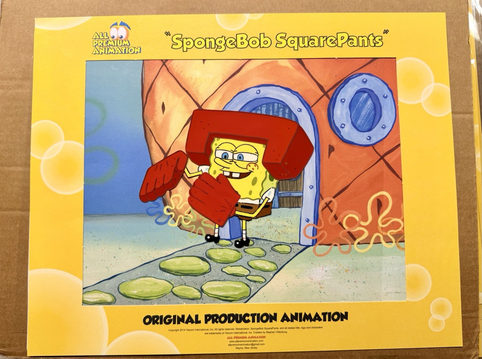 SpongeBob Production Animation Cel Episode “ karate Chopper” Comes With COA LOOK
