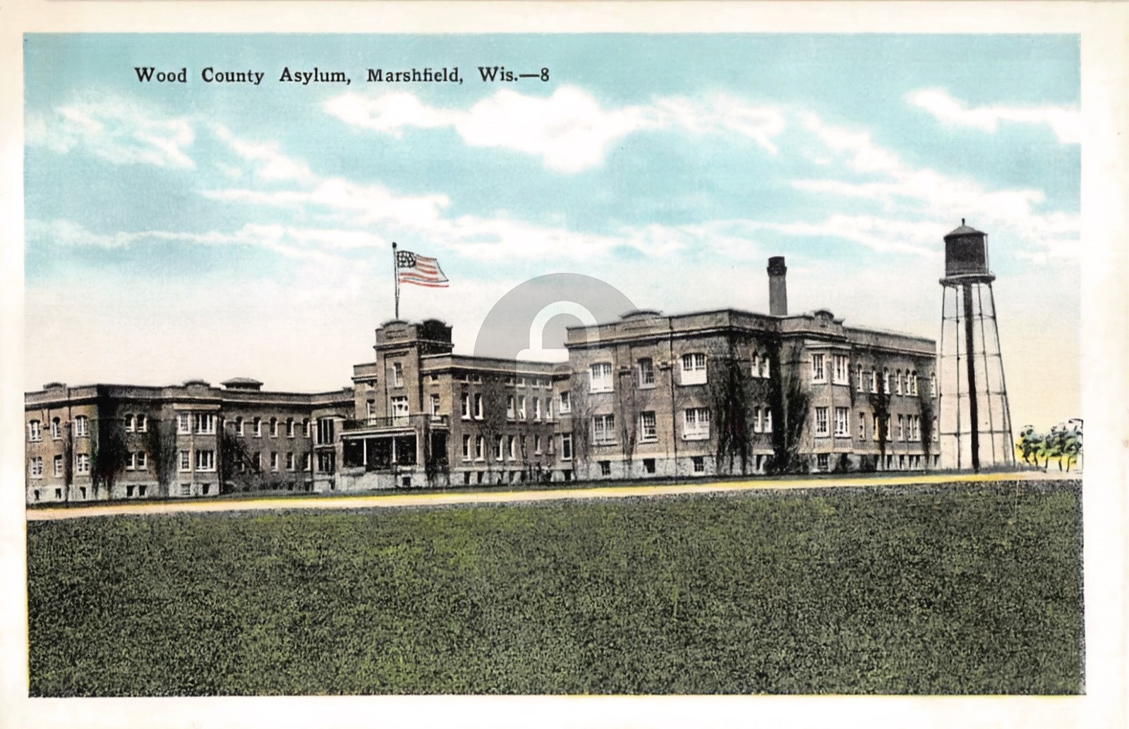 c1920 Wood County Insane Asylum Marshfield WI Reproduction Postcard