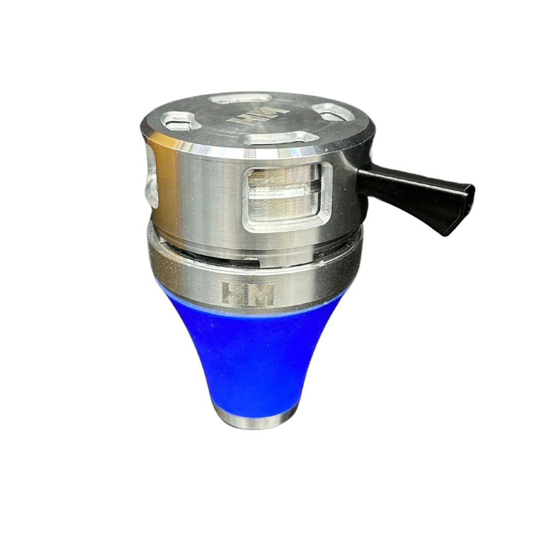Metal And Silicone Hookah Bowl With Heat Management Device Shisha Head Blue