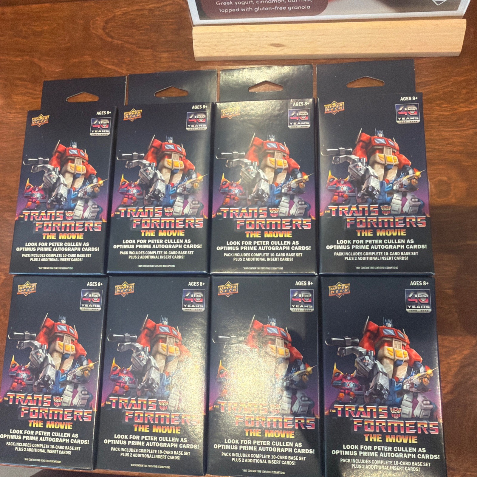 Upper Deck Transformers the Movie 40th Anniversary Pack Lot of 8