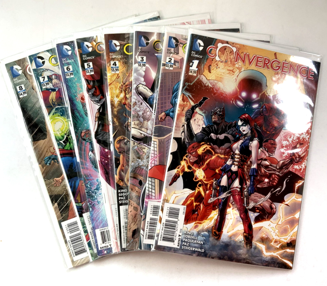 DC CONVERGENCE (2015) #1-8 Complete Cover B Variant Set NM (9.4) Ships FREE