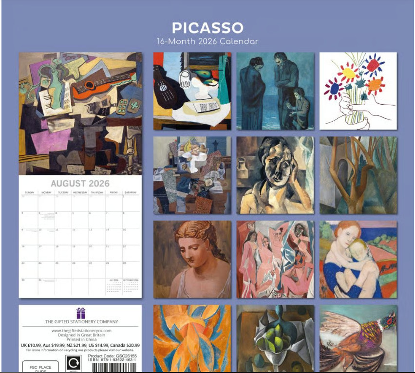 PICASSO - 2026 WALL CALENDAR - BRAND NEW - 224631