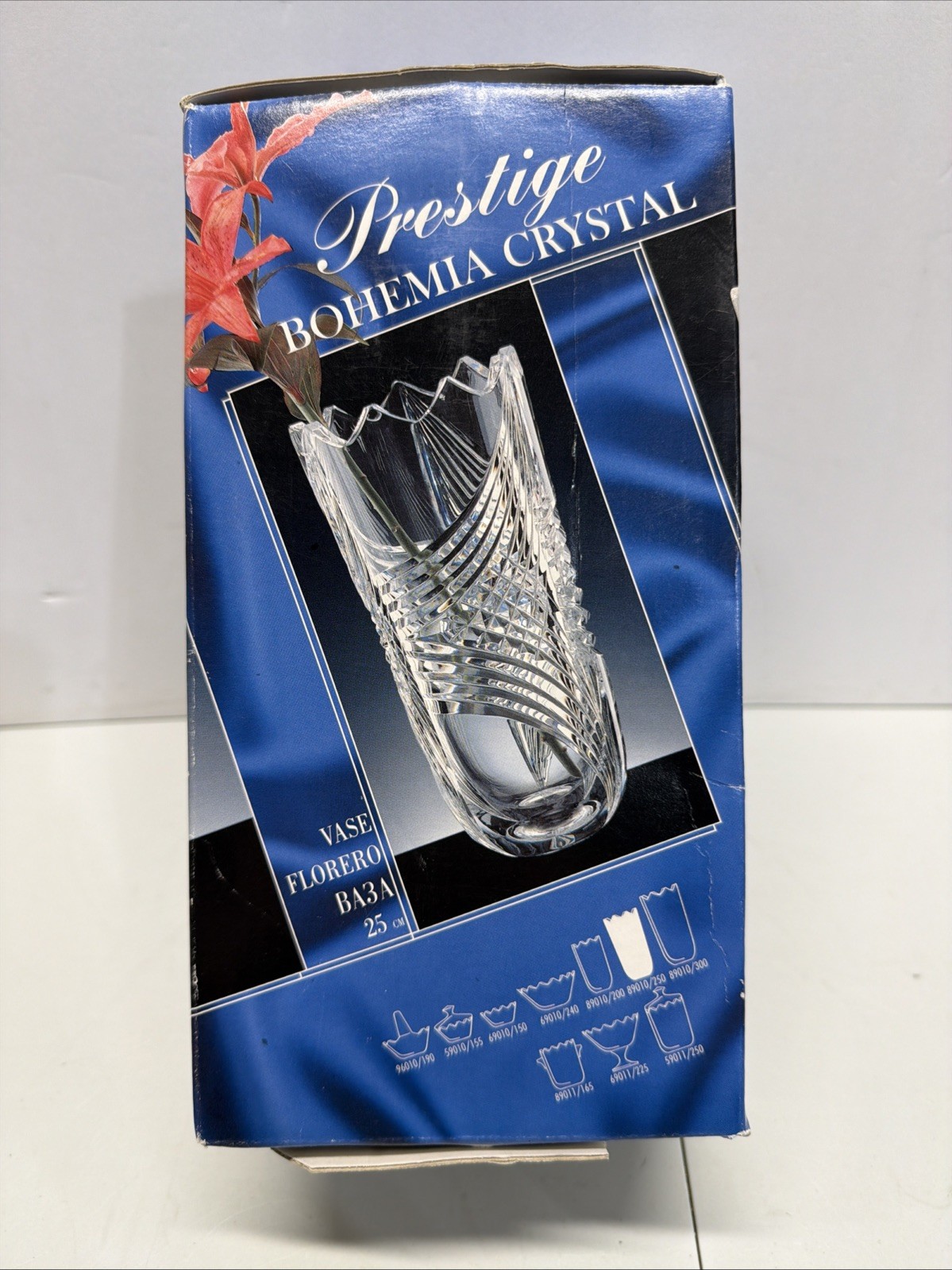 Bohemia Crystal Vase, Prestige, 24% PbO Lead Vase, Czech Republic, New With Box