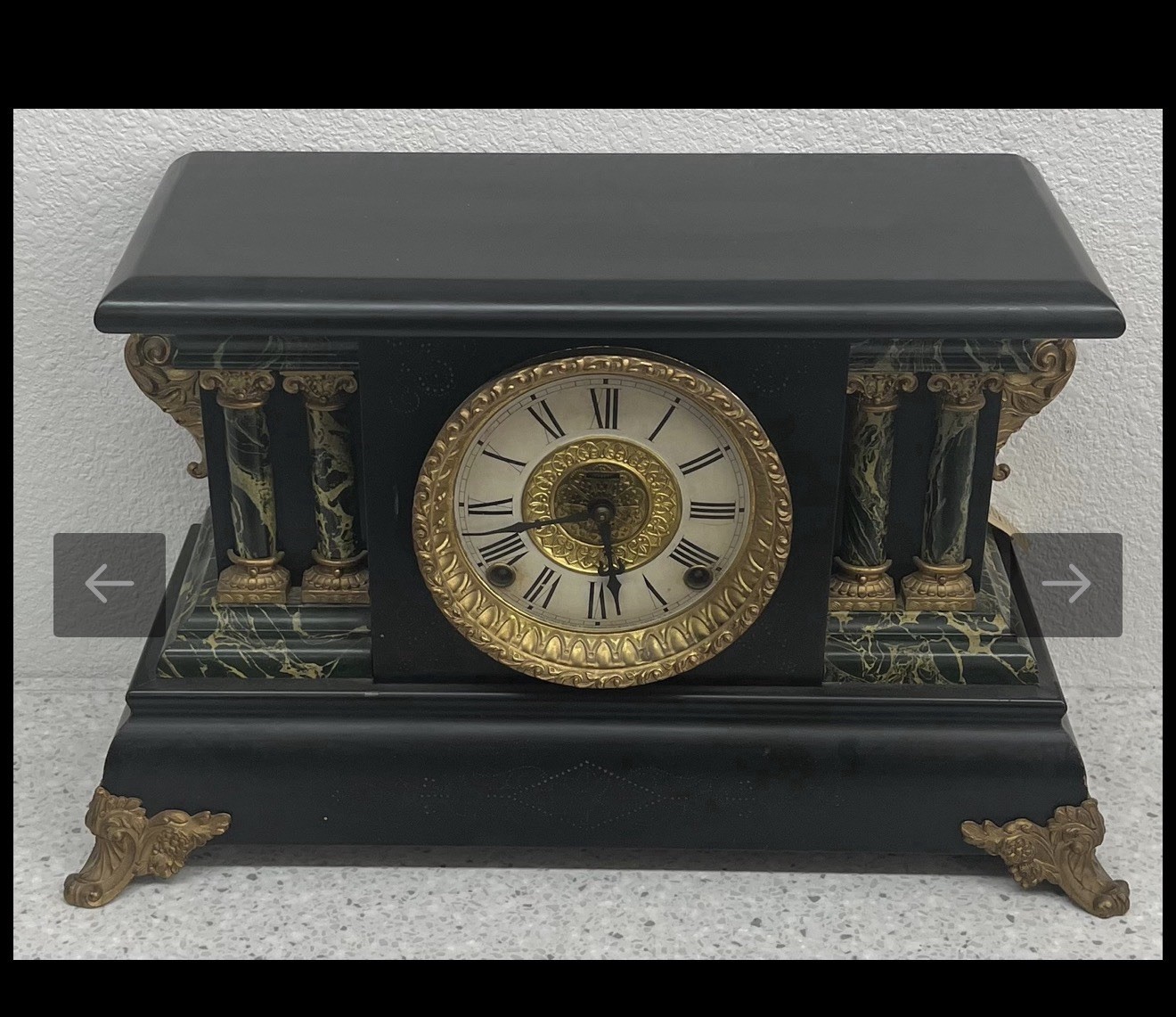 Antique E. Ingraham “Adrian” Mantel Clock – Early 1900s – Original Label working