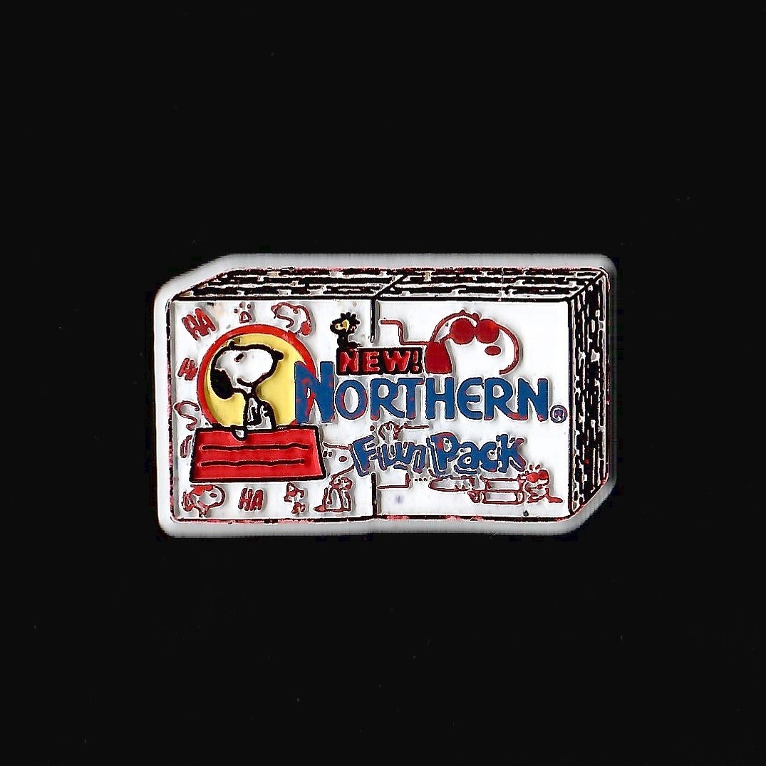 Snoopy Northern Vtg Rubber Flexible Fridge Magnet Advertising Peanuts