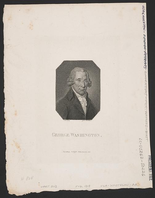 Photo:George Washington Portrait Engraving 1800s Antique Print