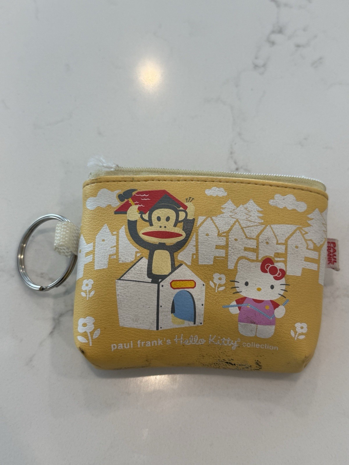 VTG Paul Frank’s Hello Kitty Collection Zippered Key Ring Coin Purse Mini Pouch