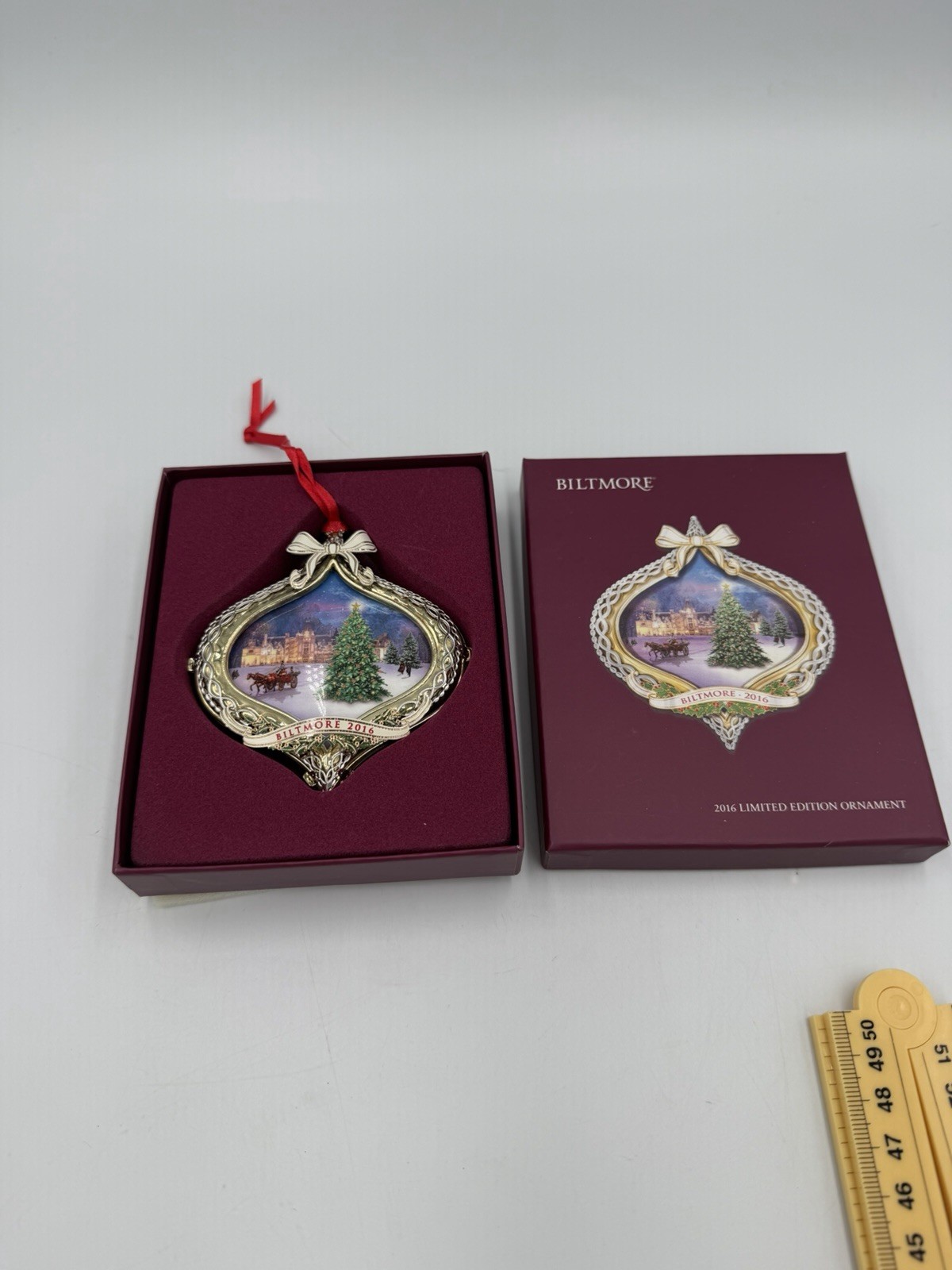 2016 Biltmore Estate Limited Edition Christmas Ornament Mansion Sleigh W/ Box 2016 Biltmore Estate Limited Edition Christmas Ornament Mansion Sleigh W/ Box