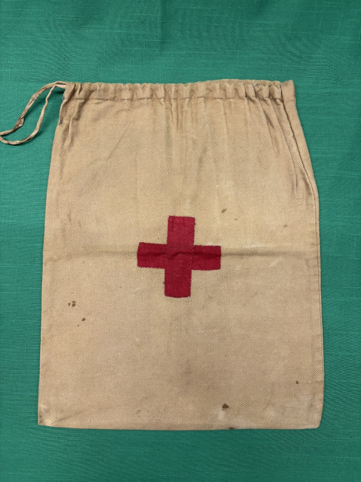 WW2 Red Cross POW Canvas Drawstring Ditty Bag (6M)