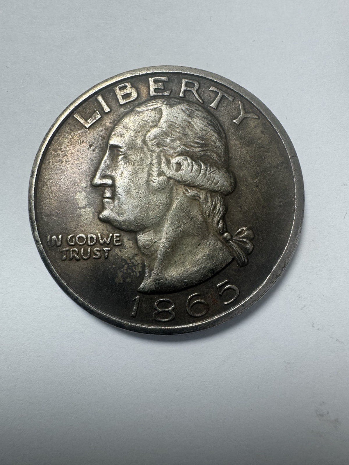 1865 George Washington Fantasy Token Eagle One Dollar Design Collectible 1865 George Washington Fantasy Token Eagle One Dollar Design Collectible
