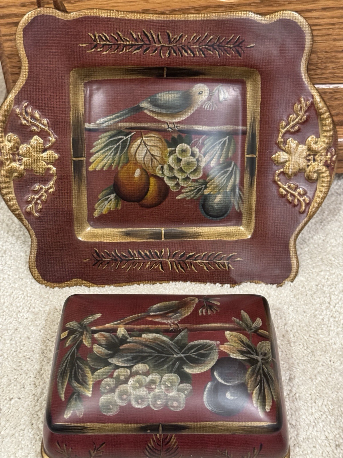 Raymond Waites Ceramic Bird Plate & Trinket Box