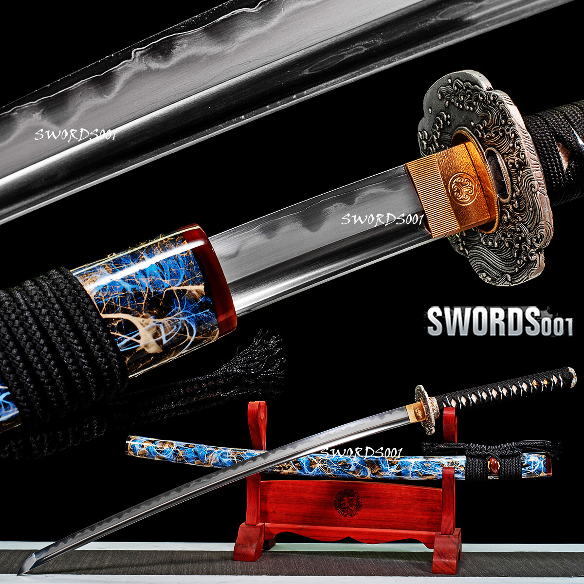  Top Graded Japanese Samurai Katana Sword Honsanmai Clay Tempered Folded Steel