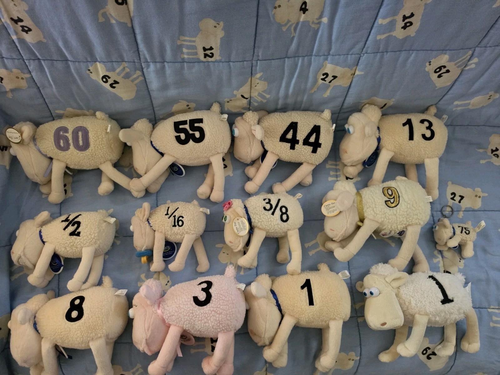 Lot Of Curto Serta Counting Sheep Plus Blanket