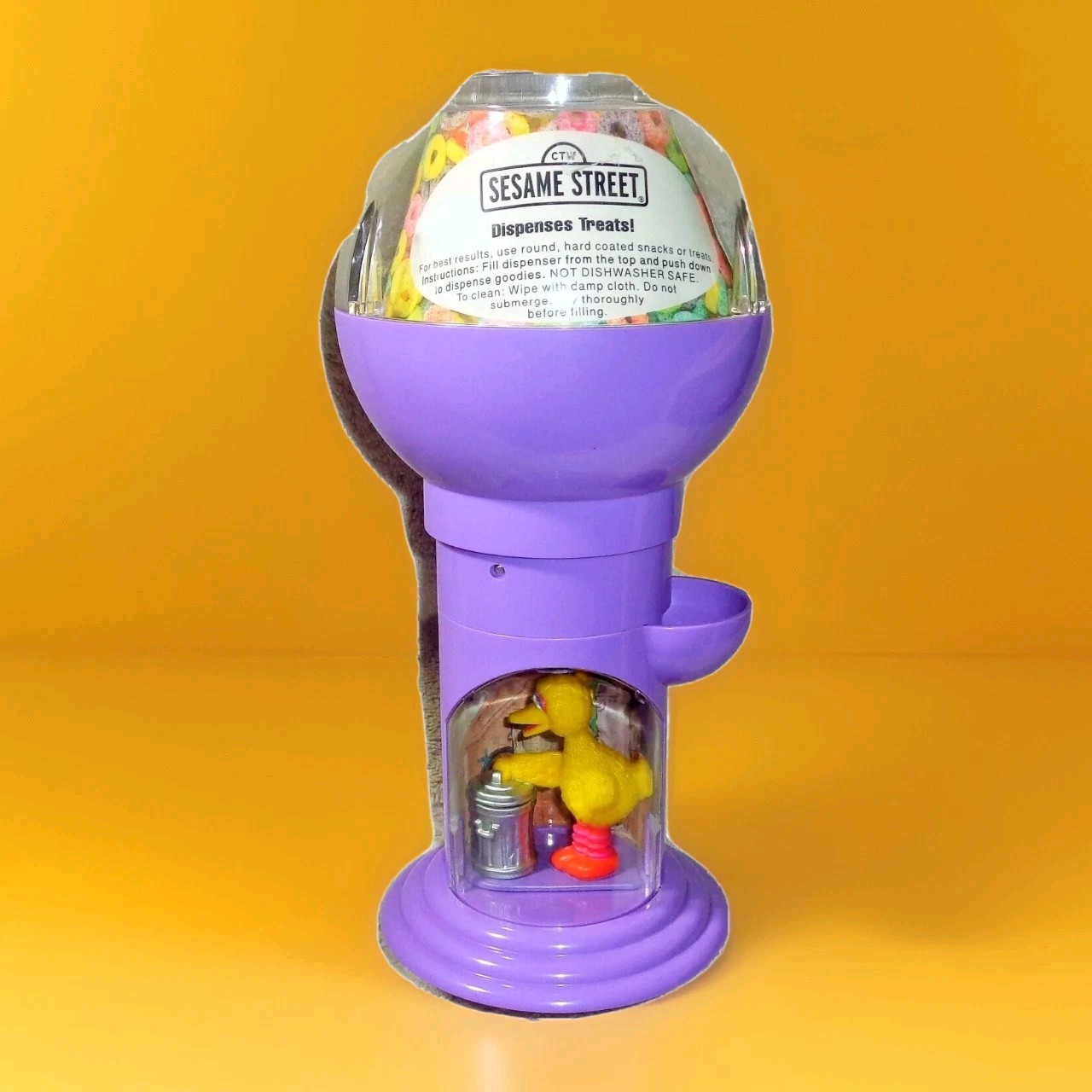 RARE 1998 Sesame Street Big Bird Goodie Buddie Snack Treat Candy Dispenser