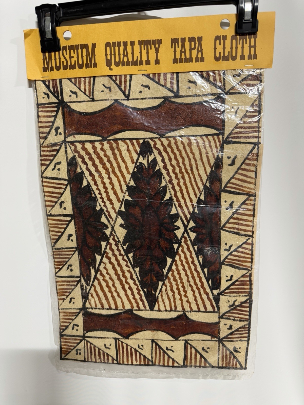 NEW VTG Museum Quality Extra Fine Handmade FIJI Bark TAPA Cloth TIKI 17.5