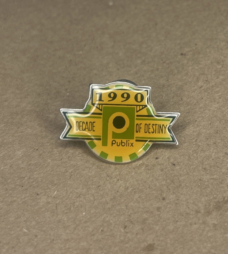 Publix Super Market Decade Of Destiny 1990 Lapel Pin