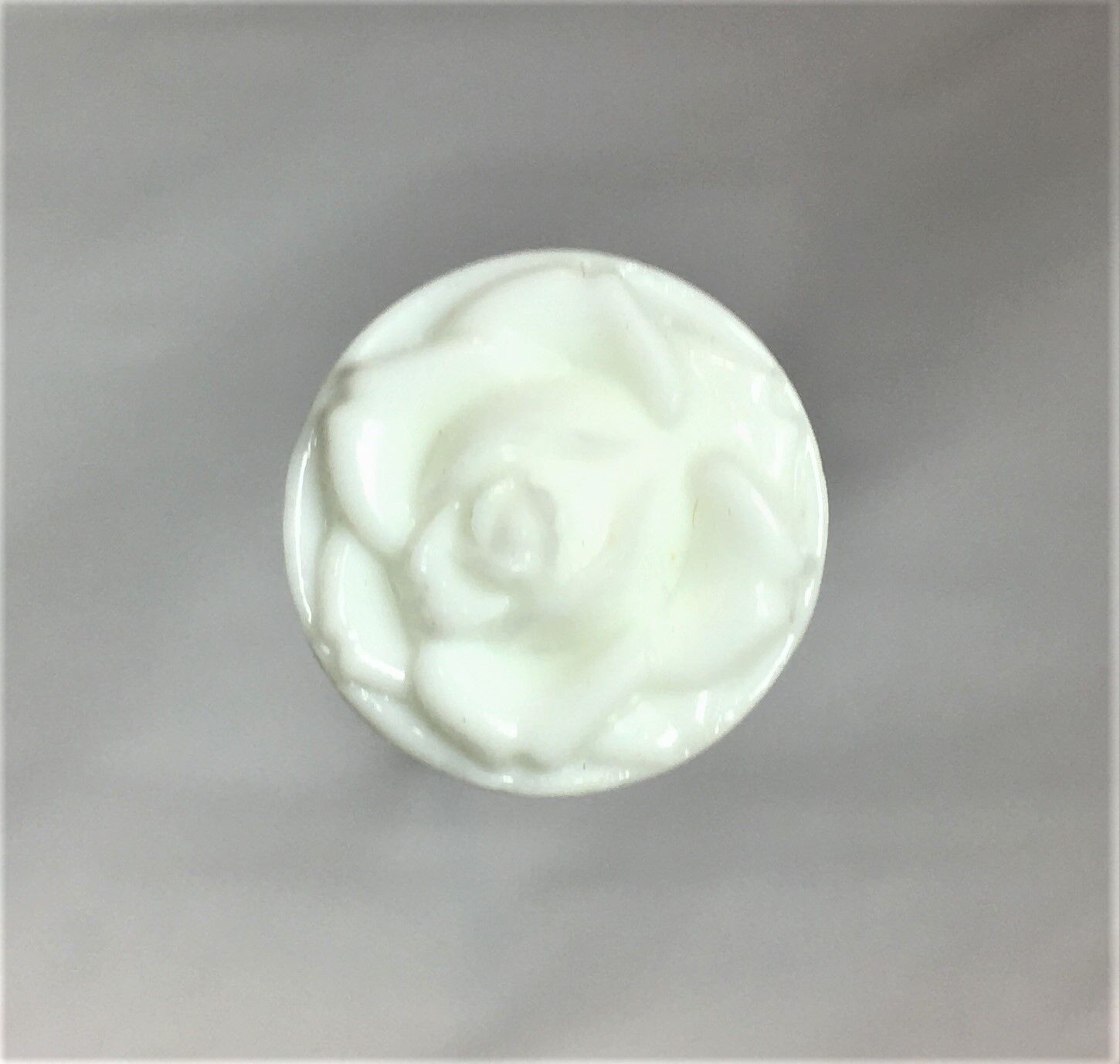 MILK GLASS WHITE ROSE HATPIN HP-062
