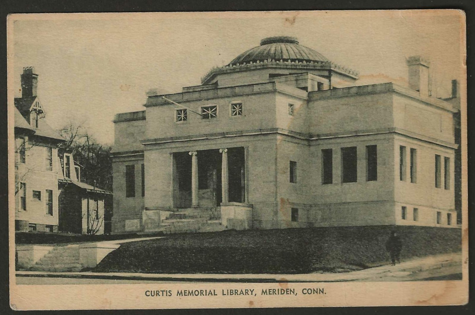 Curtis Memorial Library, Meriden, Conn.  Post Card