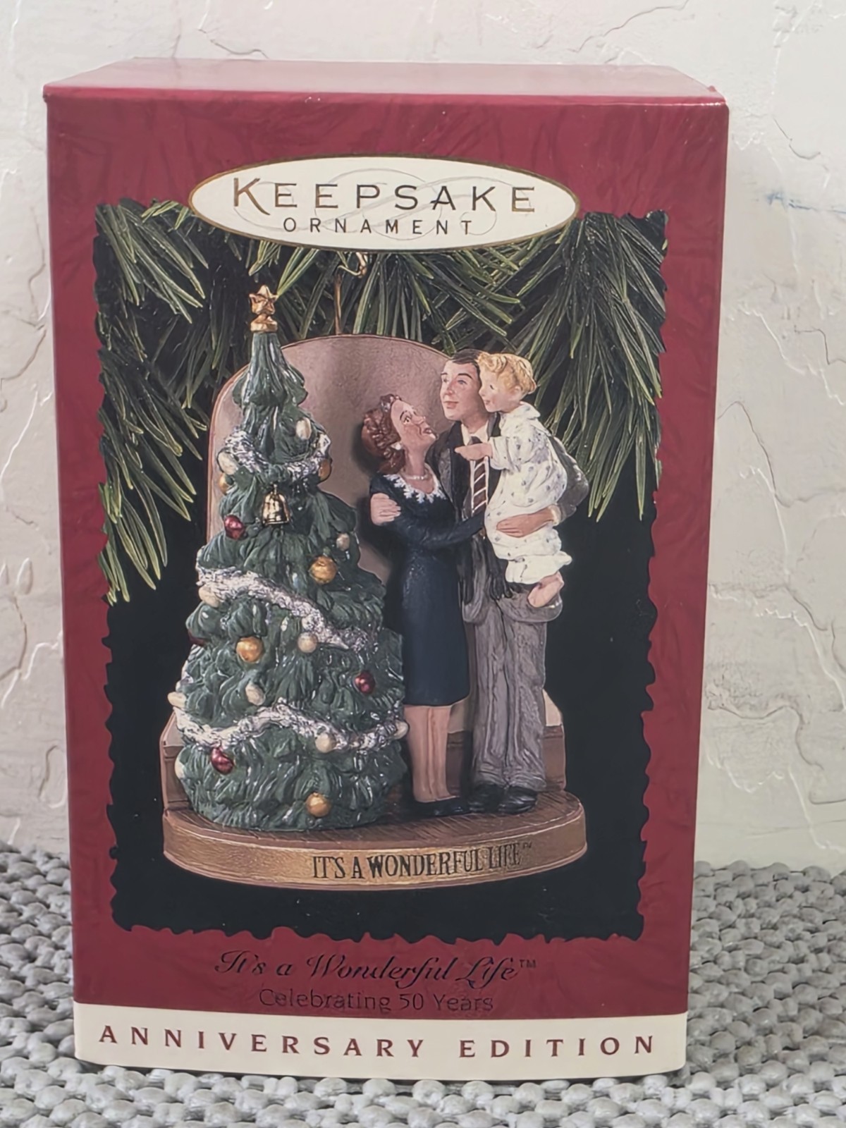 Vintage 1996 Hallmark Keepsake It's a Wonderful Life 50th Anniv Sound Ornament
