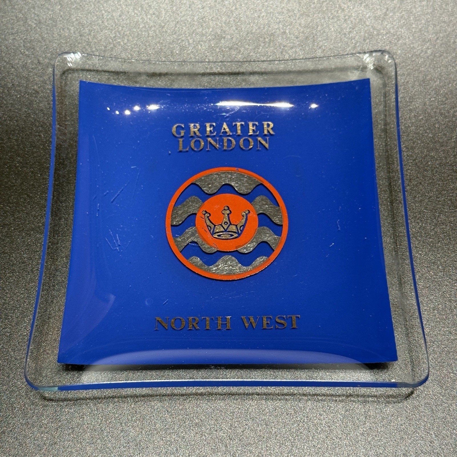 Greater London UK ENGLAND NORTH WEST Trinket Dish Cigar GLASS Ashtray