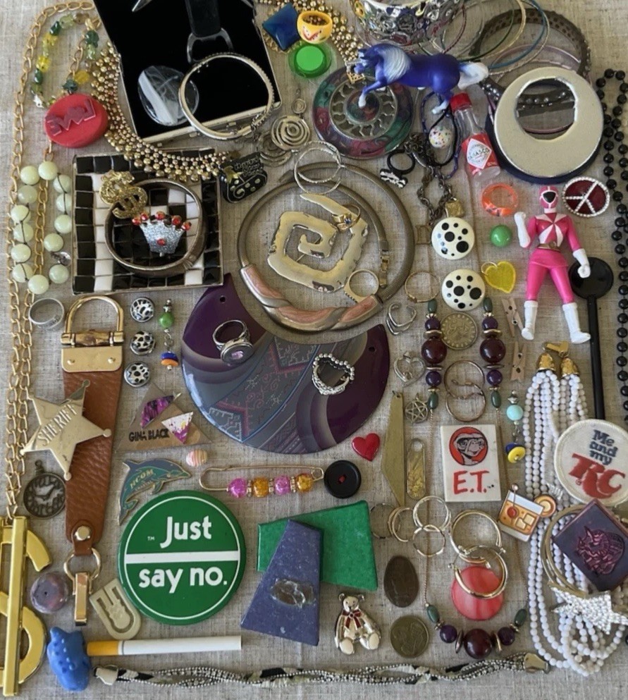 Vintage Junk drawer LOT 1980’s-90’s Retro Y2K Millennial Pins Toys Jewelry junk Vintage Junk drawer LOT 1980’s-90’s Retro Y2K Millennial Pins Toys Jewelry junk