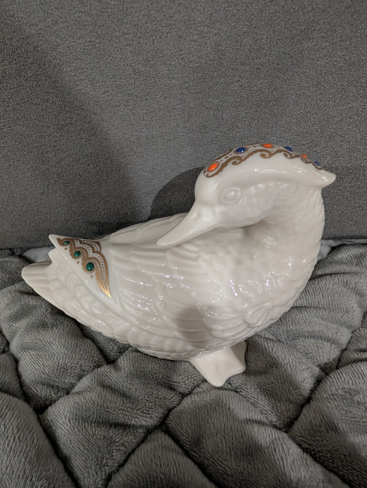 Vintage 1992 Lenox China Jewels Collection Porcelain Duck Figurine Animals