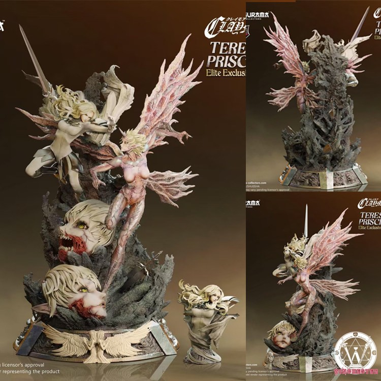 Figurama Claymore Teresa VS Priscilla 1/6 Resin Model Statue W/ base