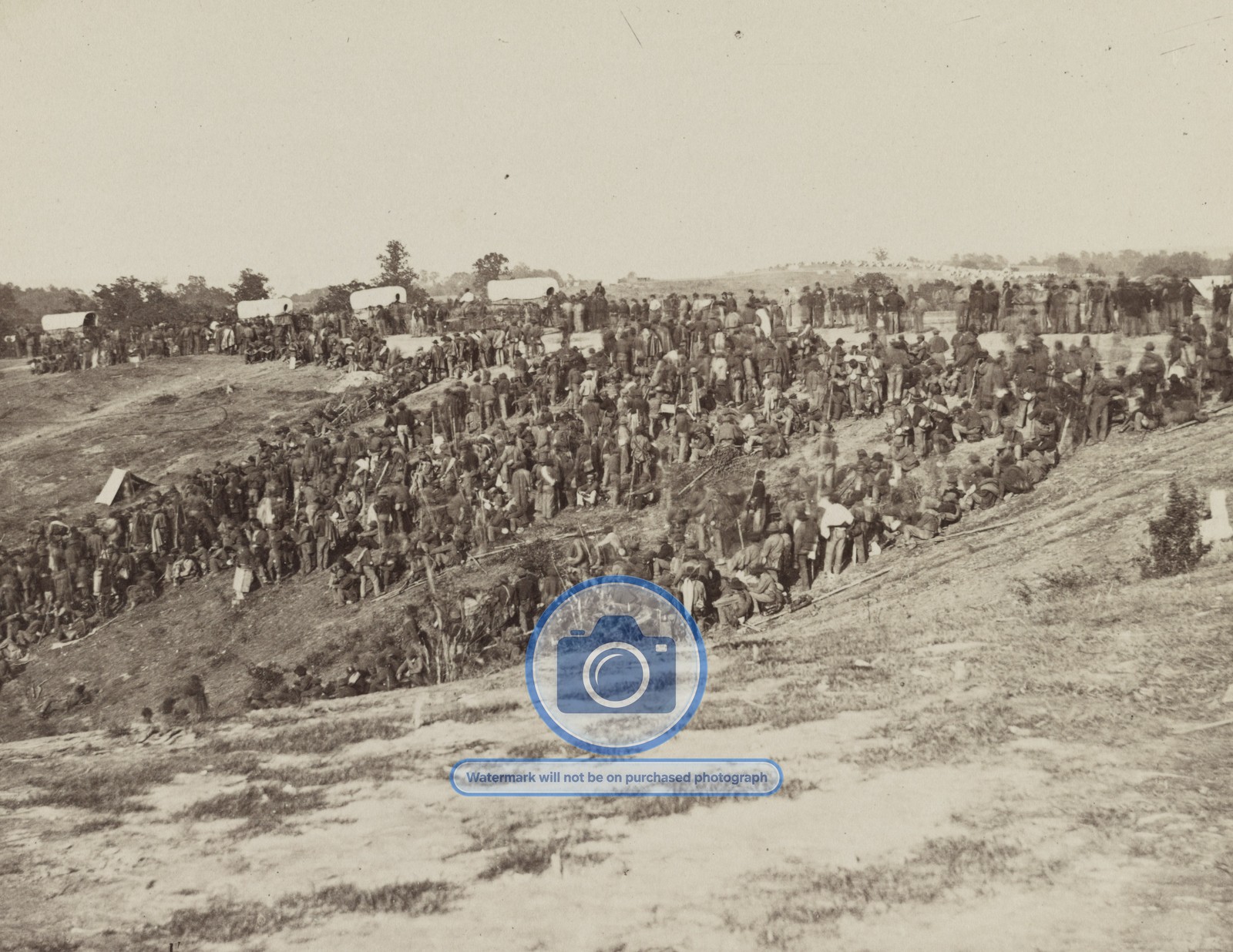CONFEDERATE PRISONERS BELLE PLAIN VIRGINIA 1864 CIVIL WAR 8.5X11 PHOTO