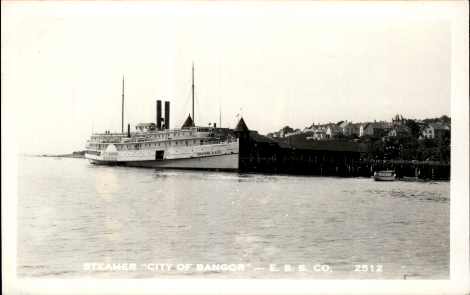 Bangor ME Steamer City of Bangor c1900s-10s Real Photo Vintage Postcard