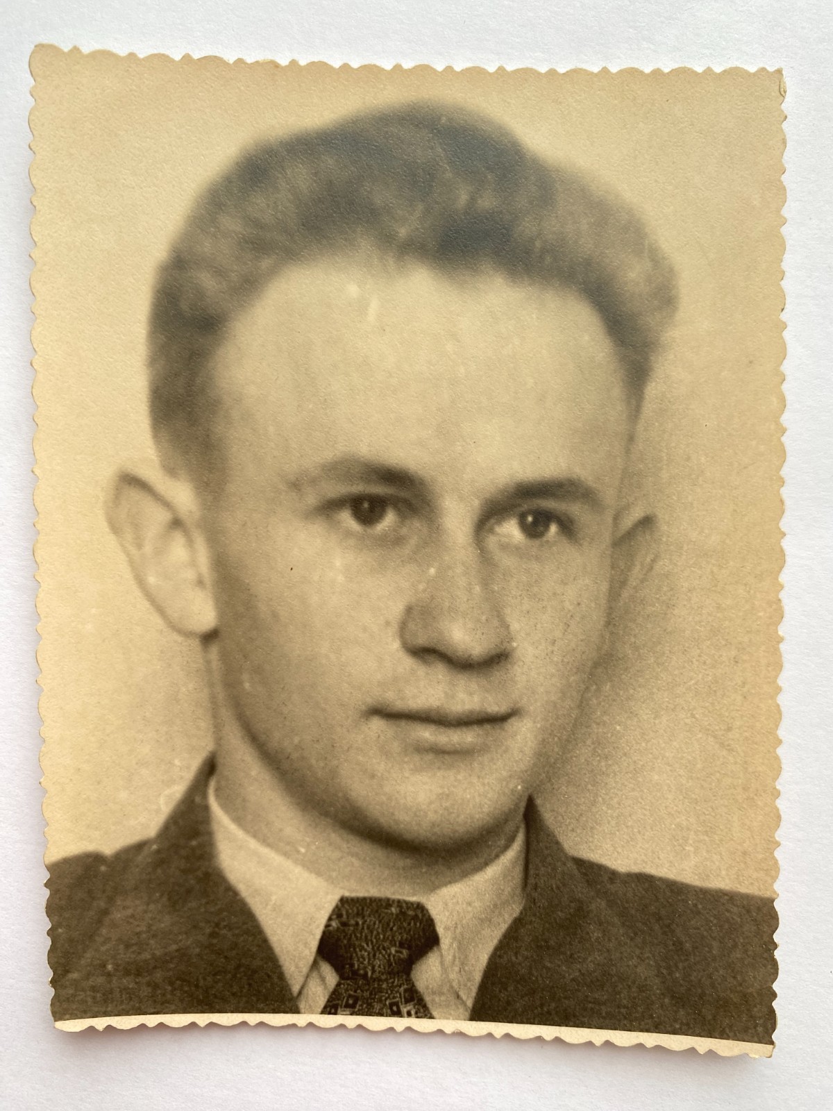Handsome guy affectionate young man gay interest Vintage Photo Portrait