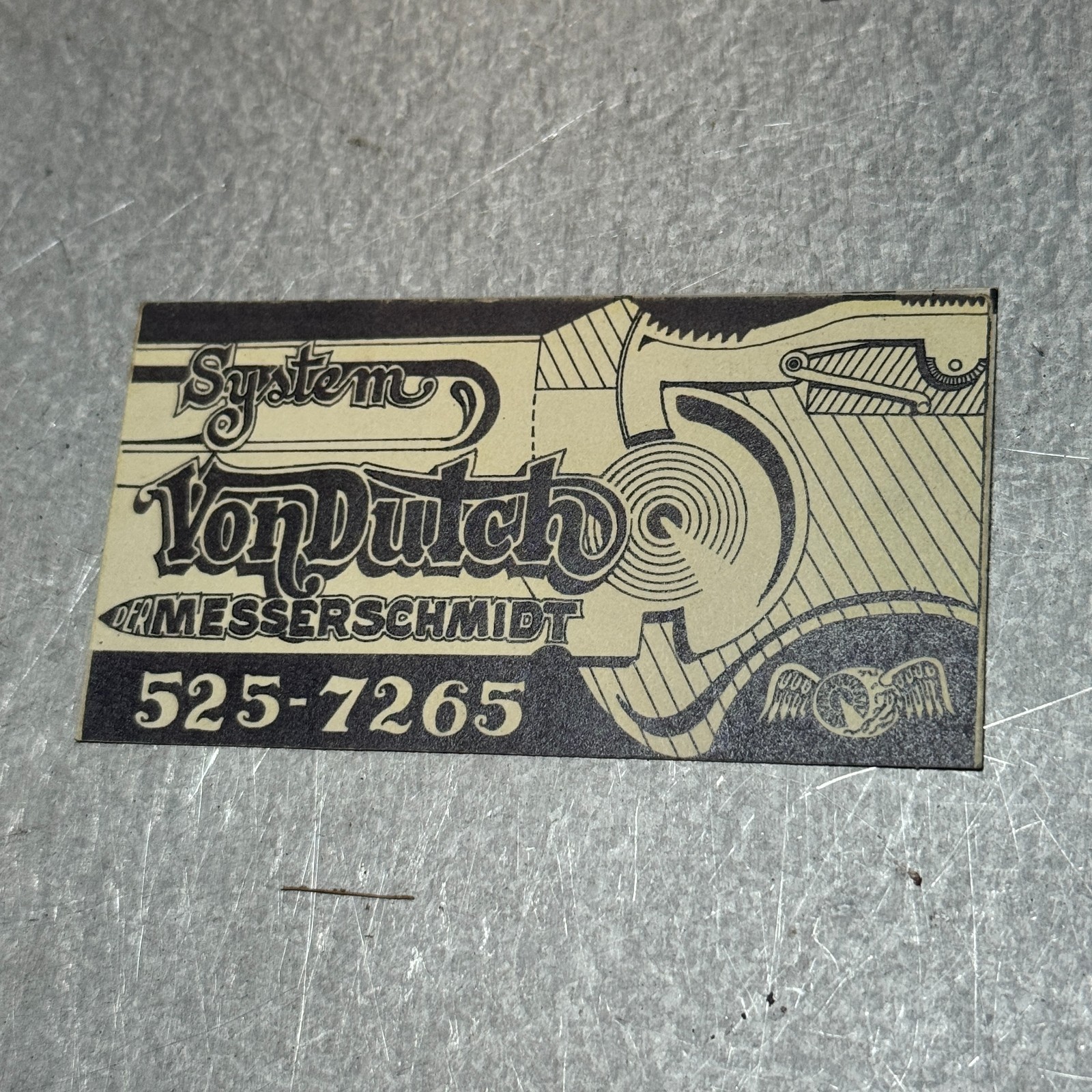 Vintage VON DUTCH System Business Card