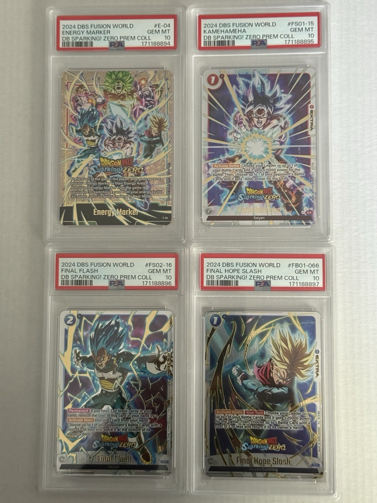 PSA 10 Dragon Ball Sparking Zero Fusion World Sequential Set