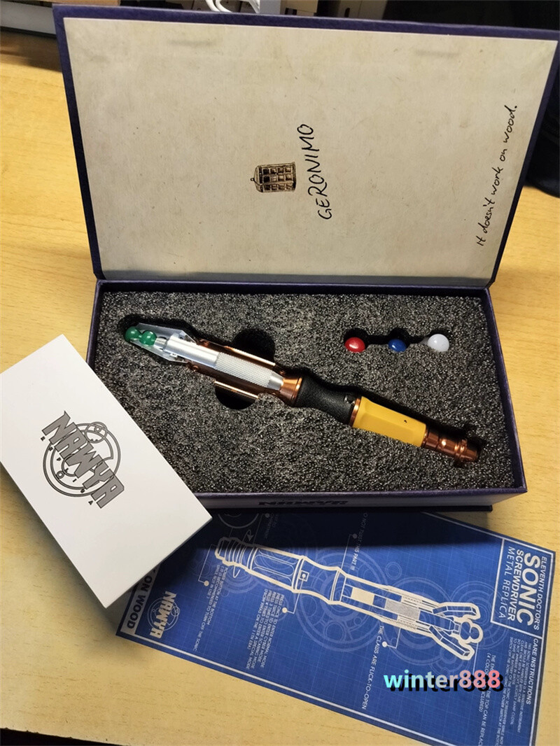 US Fast Shipping Doctor Who 11th Metal Sonic Screwdriver w/LED Light & Sound Cos