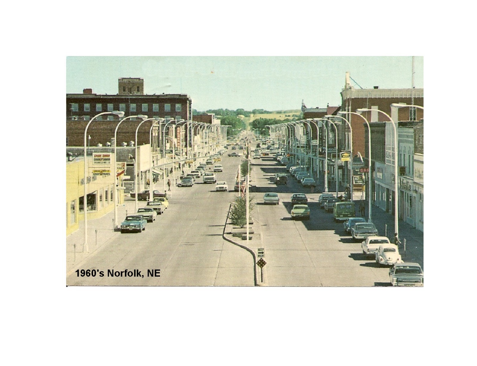 1960\'s Norfolk, NE Street Scene Fridge Magnet 1960\'s Norfolk, NE Street Scene Fridge Magnet