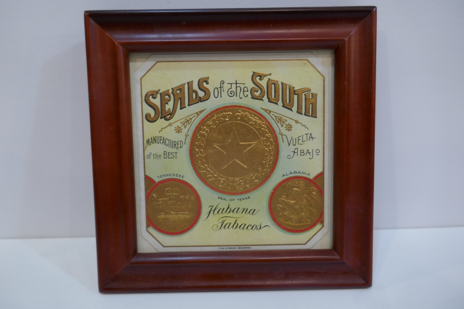 Famous Tobacco Seals of the South Framed - Tennessee, Alabama & Texas