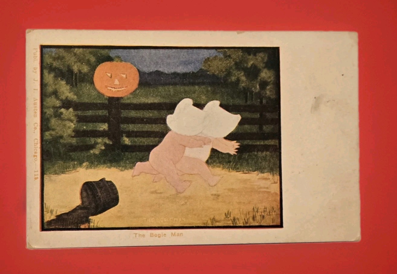 Early J. I. Austen Halloween Postcard \ Early J. I. Austen Halloween Postcard \